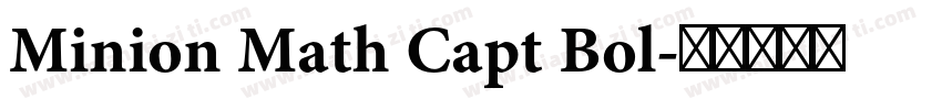 Minion Math Capt Bol字体转换